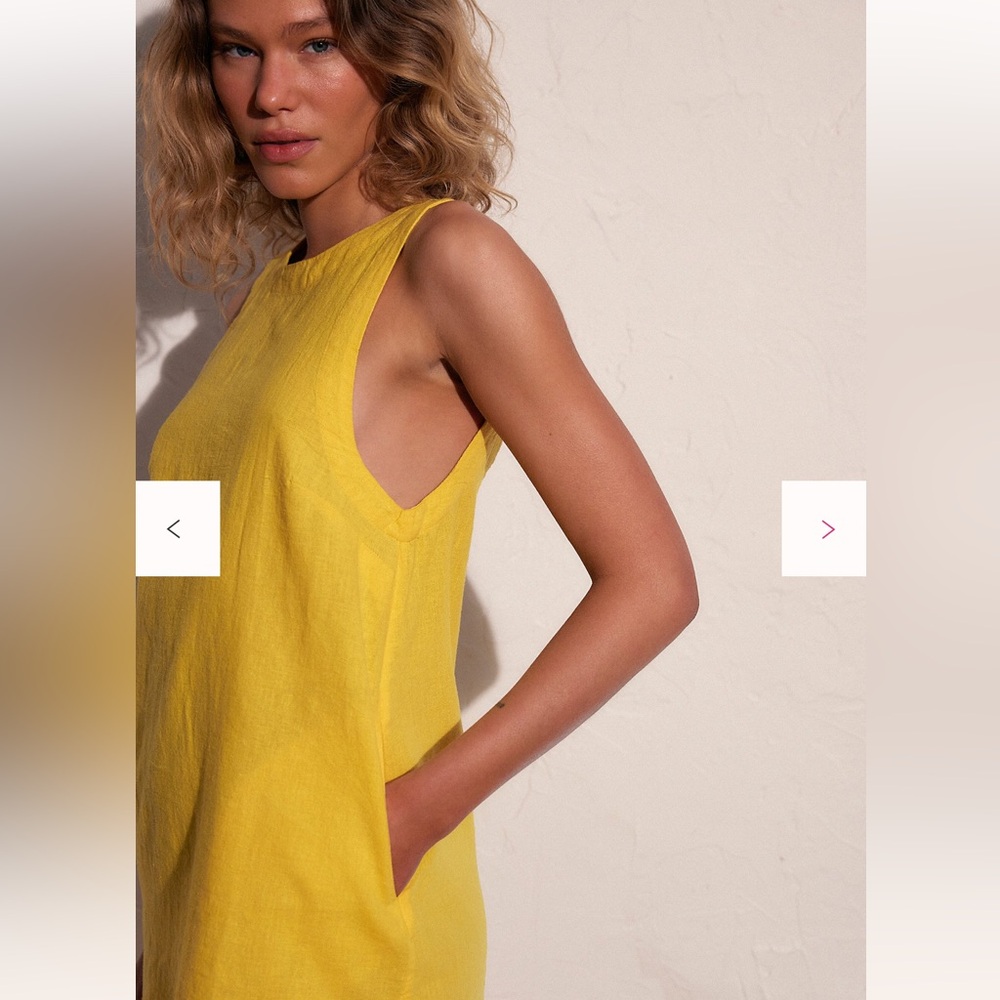Sold out Free People Full of Sunshine Cotton / Linen Mini Dress - M - Picture 3 of 8